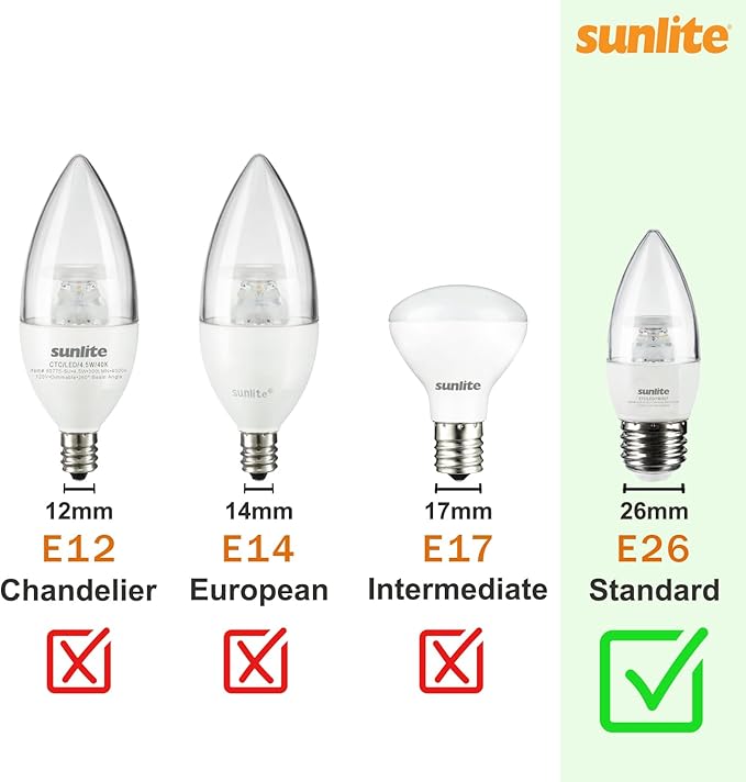 Sunlite 80862-SU LED A19 Light Bulb, Non-Dimmable 12 Watt (75W Equivalent), 1100 Lumens, Medium (E26) Base, ETL Listed, 4000K Cool White, 3 Count