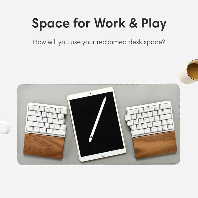 Wireless Ergonomic Split Mechanical Keyboard - Linear, Hot-Swappable, Compact 60% Layout, Programmable for Mac & Windows, PBT Keycaps(Standard Version)