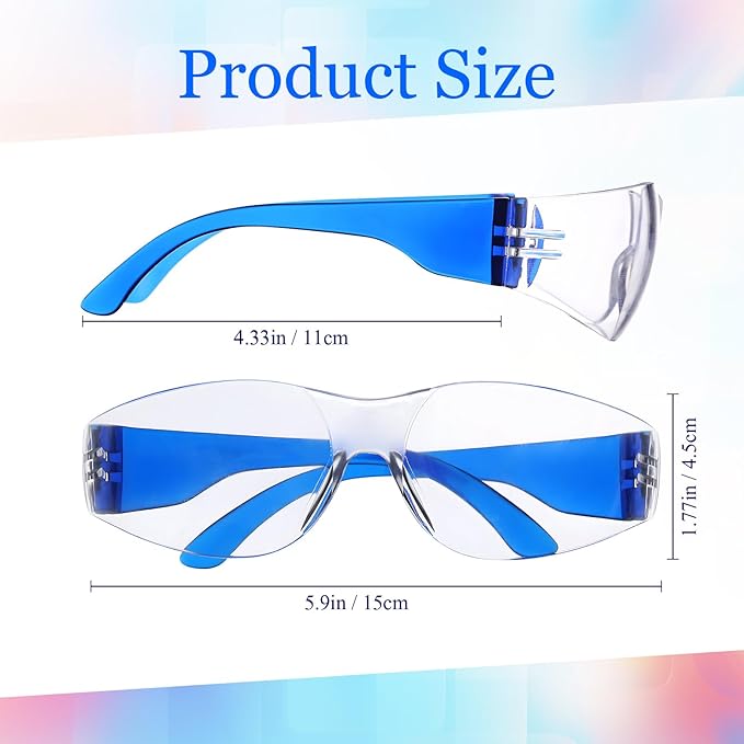 100 Pack Safety Glasses Bulk Protective Eyewear Goggles Eye Protection for Men Women Work Science Lab Construction