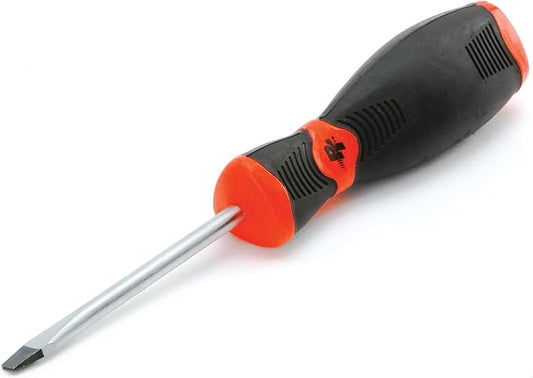 Performance Tool W30986 Black & Red Slotted Screwdriver, 3/16-Inch x 3-Inch
