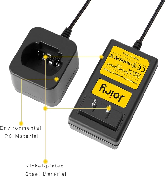 8V 2000mAh Li-ion Replacement Battery Charger with Higher Safety & Longer Runtime - Compatible with Dewalt DCB080, DW4390, DCF680N1, DCF680N2 DCF680G2 Cordless Power Tools (Charger)