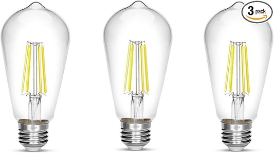 LED Edison Bulb 4W,Antique 40W Vintage Edison Bulb,E26 Light Bulb Non Dimmable Led Bulb 450 Lumens Daylight White 4000K,Pack of 3