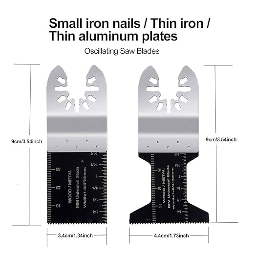 20PCS Wood/Metal Oscillating Multitool Quick Release Saw Blades Fit Fein Multimaster Porter Cable Black & Decker Bosch Dremel Craftsman Ridgid Ryobi Makita Milwaukee Dewalt