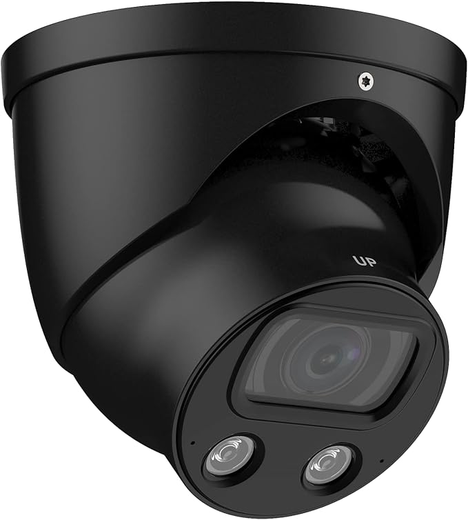 EmpireTech IPC-Color4K-T 4K Full-Color Ultra Low Light 8MP 1/1.2" CMOS Smart AI Starlight Turret IP Camera,Build-in Warm LED, Built-in Mic,SMD 3.0,PoE and ePoE,IPC-Color4K-T 3.6mm-Black