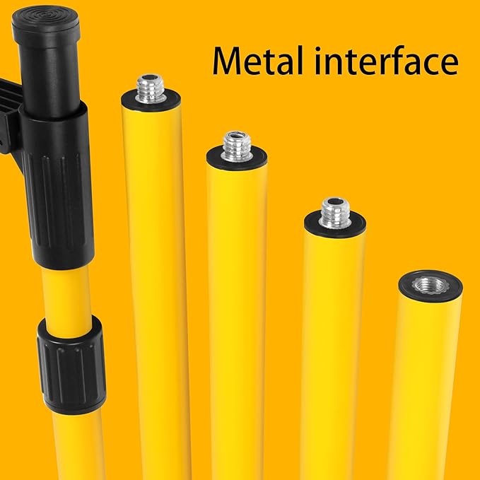 13.77-foot/4.2-meter multifunctional laser level pole, Adjustable Height, 360-Degree Rotating Head, with Multi-function Fine-tuning Pan-Tilt Head