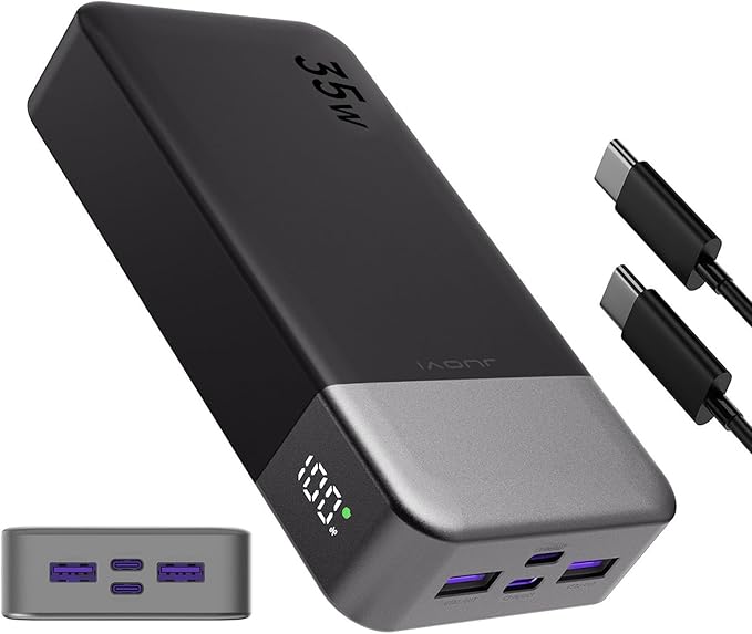 Portable Power Bank 20000mAh, 35W Portable Charger, Battery Pack Fast Charging, PD3.0 QC4.0 Phone Battery Pack with LED Display for iPhone 16 15 14, Galaxy, Tablet, Switch, etc