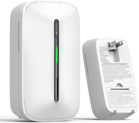 Ecoey Carbon Monoxide Detectors Plug-in with Advanced Electrochemical Sensor 10 Year Carbon Monoxide Detector Foldable Plug with Battery Backup CO Detector for Home and Kitchen FJ146A, 1 Pack