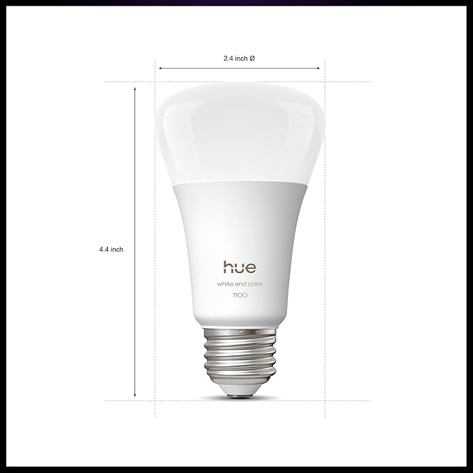 Philips Hue Starter Kit: Bridge Pro + 3 A19 E26 Smart Bulbs + Button, White & Color Ambiance, Smart Light Hub, Works with Apple Home, Alexa, Google, Samsung SmartThings