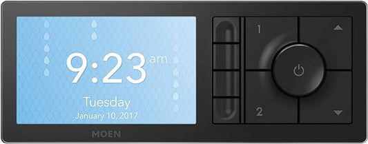 Moen Matte Black Smart Shower 4-Outlet Digital Shower Controller for Thermostatic Shower Valve, TS3304BL