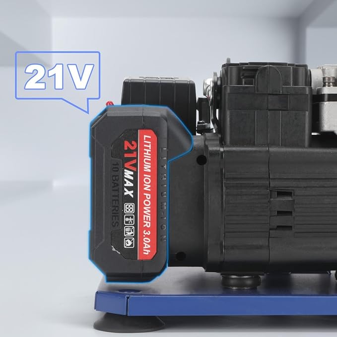 Electric Air Compressor Cordless, Quiet Portable Air Compressor For Woodwork Nailing, Garage, Car, Pneumatic Tool