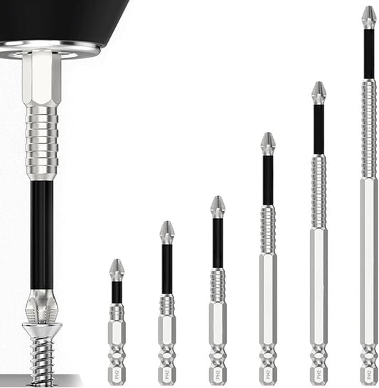 High-Magnetic Screwdriver Drill Bit,k5 impact resistant non slip bit,Strong Magnetic Durability Screwdriver Drill Bit Set,Anti-Slip Magnetic Electric Screwdriver Set,25 50 65 70 90 150mm (1Set)