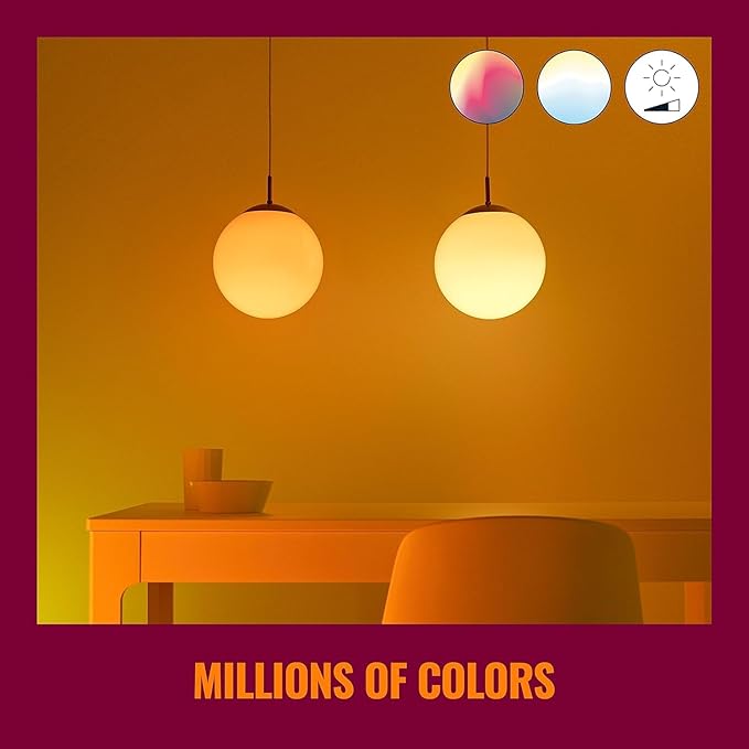 WiZ 120W PAR38 Color LED Smart Bulb - Pack of 6 - E26- Indoor/Outdoor - Connects to Your Existing Wi-Fi - Control with Voice or App - Works with Google Home- Alexa & Siri Shortcuts