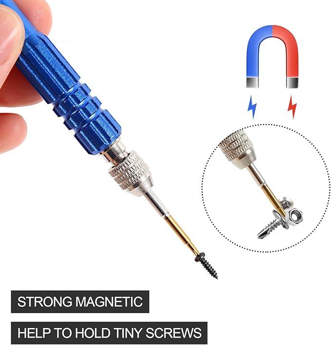 Small Screwdriver Watch Glasses Mini Set, Micro Precision Tiny Screwdriver Set Small Screwdriver Set for Electronics Eyeglass (blue)