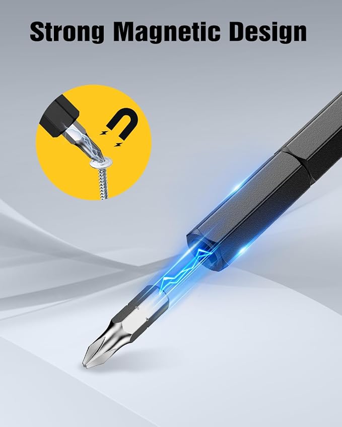 24 in 1 Magnetic Screwdriver Set, DIY Ratchet Mini Screwdriver Set, Multi Bit Magnetic Drive Set with Detachable Ratchet Handle, Precision Repair Tool Kit for PC Furniture Bicycles