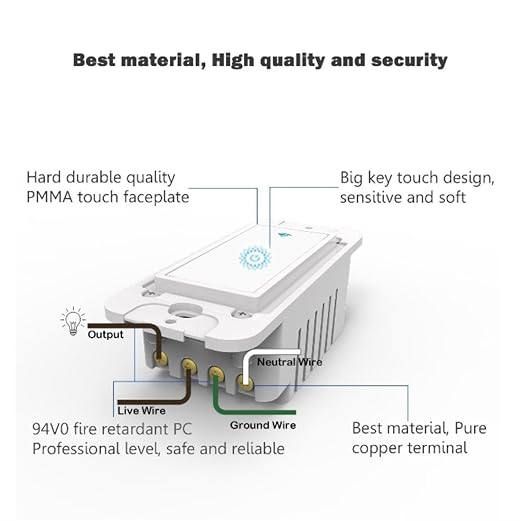 Nexete Smart Wi-Fi Wall Light Switch Compatible with Alexa Google Assistant & IFTTT,Remote Control, Timing Function No Hub Required (Smart Light Switch 2-Pack)