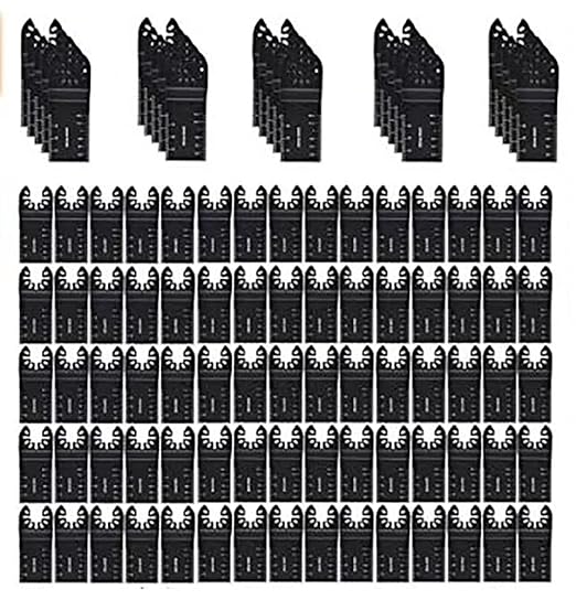 100 Pcs Oscillating Tool Blades, Professional Universal Oscillating Saw Blades, Wood Multitool Blades, Quick Release Durable, Fit All Models(SH)