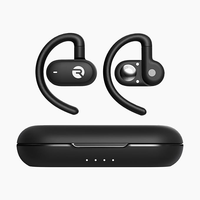 Raycon Everyday Open Earbuds – True Wireless Open Ear Bluetooth Headphones, Hook Design, IPX5 Water Resistant, 40 Hours of Battery Life (Black)
