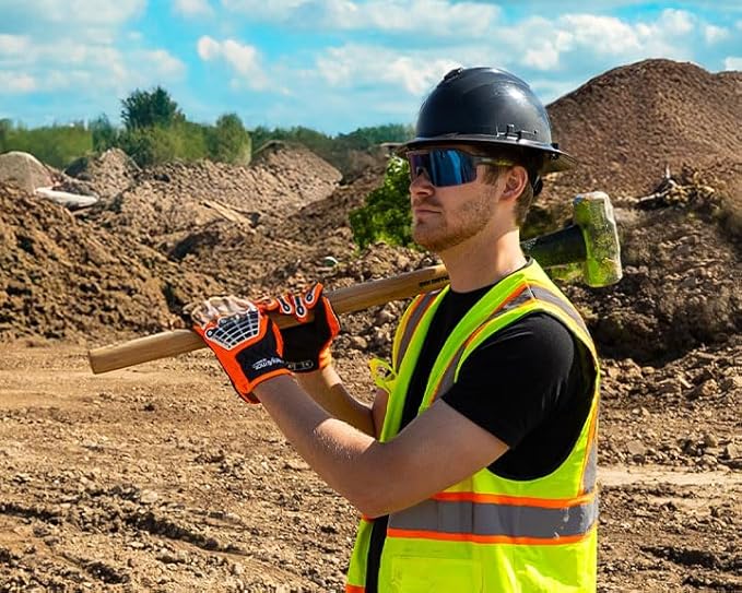 HexArmor Shockwave Safety Work Glasses | ANSI Z87+, UV, Anti-Fog, Polarized
