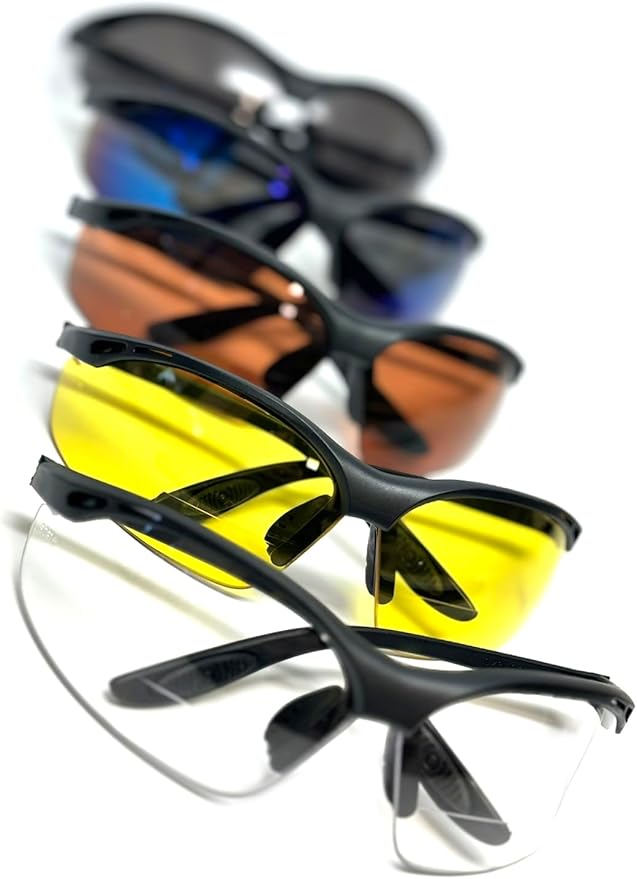 Calabria 91348 3 Pack Bulk Bifocal Safety Glasses +1.50 Copper Orange Men Women Wraparound Eye Protection Protective Eyewear