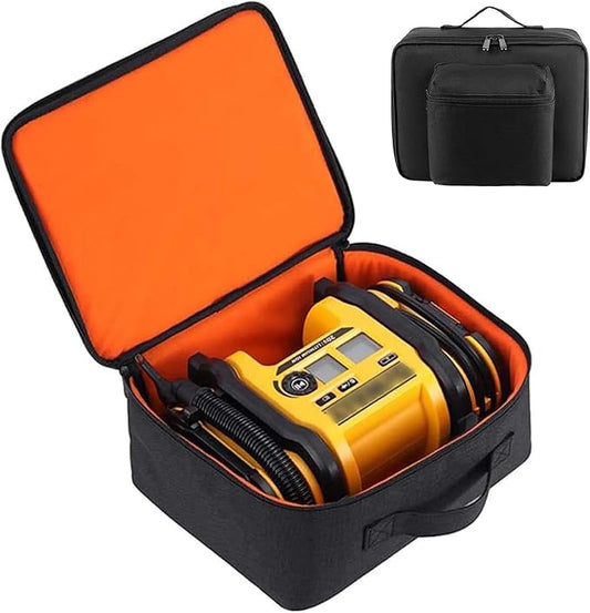 Air Compressor Bag Compatible with DEWALT DCC020IB 20V Max Tire Inflator/DCC18N-18V,Portable Cordless Tools Storage Carrying Case with Pocket for Battery Pack and Charging Kit(Bag Only)