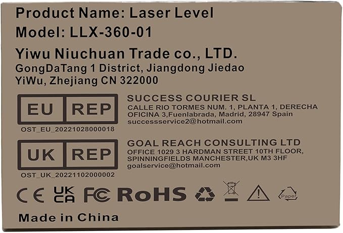 Laser Level Self Leveling 4x360° - 4D Green Cross Line 100 feet DIY Bright Laser Leveler for Picture Hanging, Tile, Decoratio, Construction Indoor Project, w/Magnetic Mount, 2 Rrechargeable Batteries