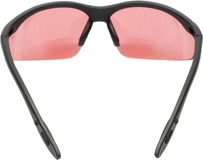 Calabria 91348 Pink FL-41 Tinted BiFocal Safety Glasses +2.00 Fluorescent Blue Light Sensitivity Indoors Outdoor Photophobia