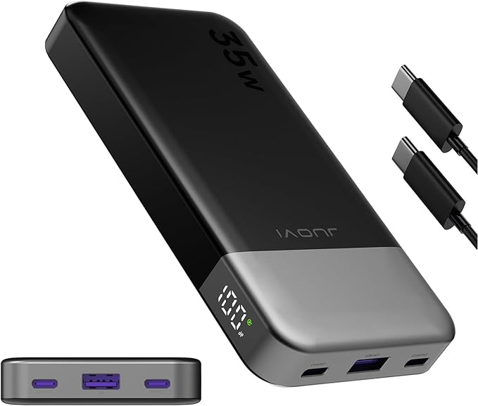 Power Bank 10000mAh, 35W Portable Charger,Fast Charging Portable Battery Pack with PD 3.0 & QC 4.0, USB C Portable Power Bank for iPhone 15 14 13 Series, Galaxy, Tablet, Switch, and More(Black)