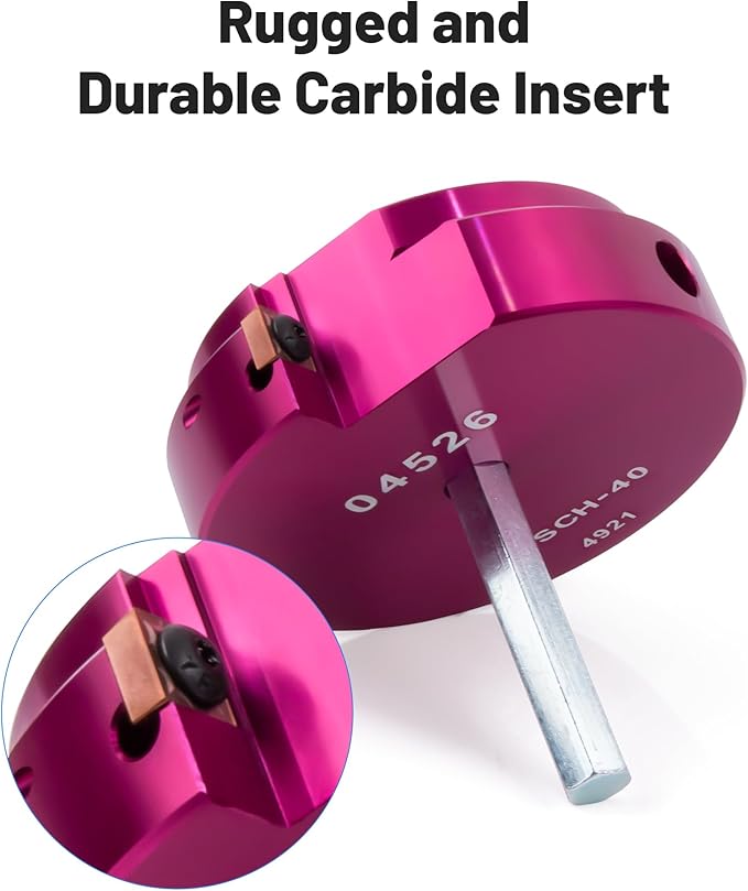 Pipe Reamer with 1-½-Inch Head Aluminum Fitting Saver, Socket Saver For SCH40, ABS Pipe, Water Lines