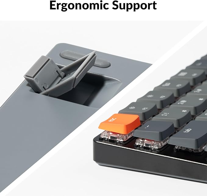 Keychron K3 Version 2, 84 Keys Ultra-Slim Wireless Bluetooth/USB Wired Mechanical Keyboard with White LED Backlit, Low-Profile Keychron Mechanical Brown Switch Compatible with Mac Windows