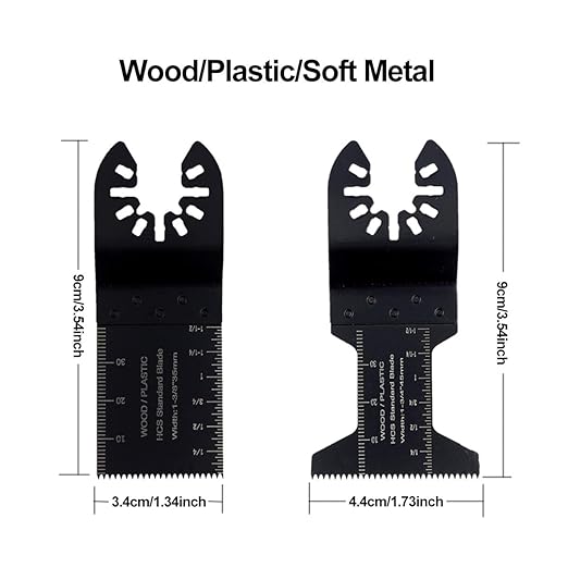 20PCS Wood/Metal Oscillating Multitool Quick Release Saw Blades Fit Fein Multimaster Porter Cable Black & Decker Bosch Dremel Craftsman Ridgid Ryobi Makita Milwaukee Dewalt