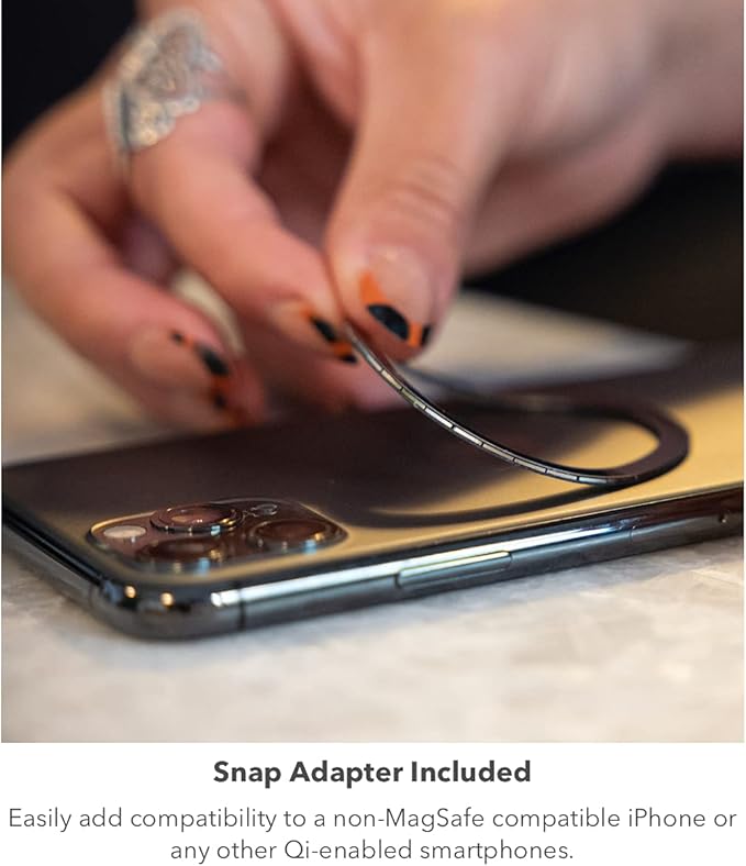 mophie snap+ Wireless Charger - 15W Wireless Charging pad for Qi-Enabled and MagSafe Compatible Devices, compatible with All new iPhones