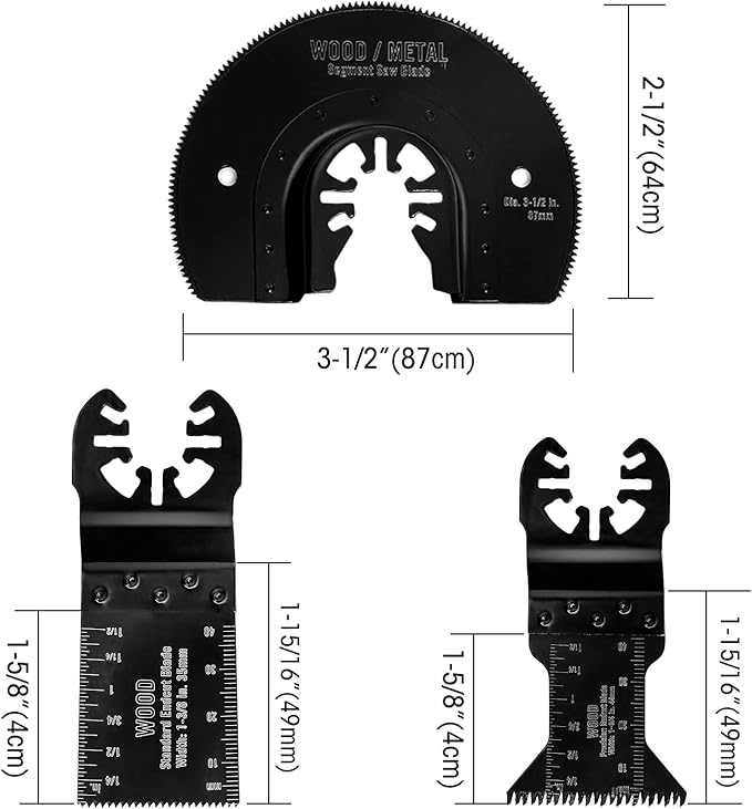 WORKPRO 23-Piece Metal/Wood Oscillating Saw Blades Set for Quick Release Multitool, Blades for Dewalt, Craftsman, Ridgid, Milwaukee, Rockwell, Ryobi and More