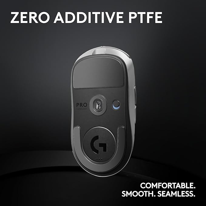 Logitech PRO X Superlight 2 Wireless Gaming Mouse, White | Ultra-Lightweight, Hero 2 Sensor, 44k DPI, 5 Programmable Buttons, Lightspeed Wireless, PC/Mac | with Signature Series Charging Dock