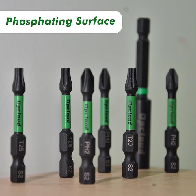 T20 Impact Screwdriver Bit Set, 16 Pieces 2”S2 Steel Magnetic #20 Torx Tips Driver Power Bit Set with Extension Impact Bit Holder