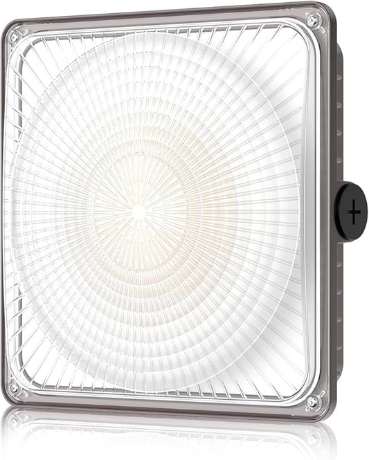 100W LED Canopy Lights with Motion Sensor, Selectable Wattage 100/80/60W IP65 ETL Listed Commercial Canopy Lights for Gas Station Warehouse Garage Shop