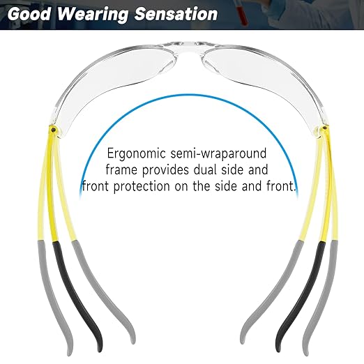 30 Pack Clear Safety Glasses with ANSI Z87.1 Scratch Resistant Eyewear for Women Man Lab Goggles Eye Protection