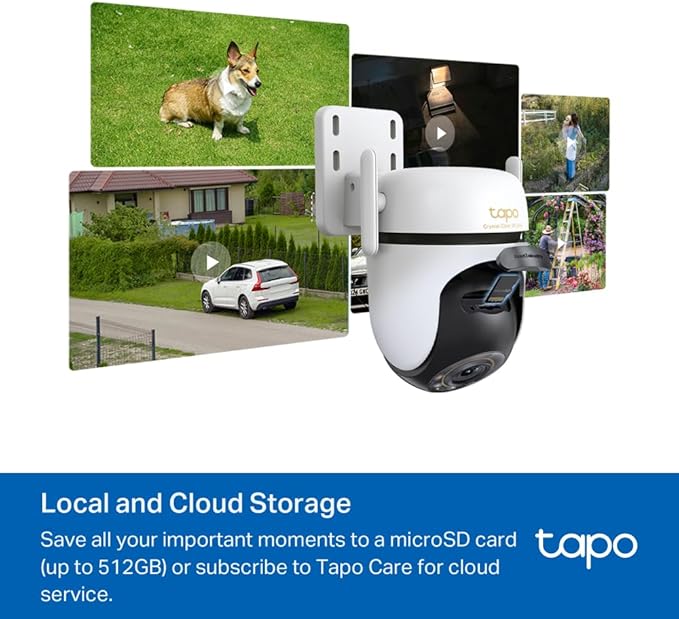 Tapo 3K 5MP Outdoor Pan/Tilt Security Wi-Fi Camera โ 360ยฐ View, Free Person/Vehicle Detection, Starlight Color Night Vision, IP66, Sound and Light Alarm, Works w/Alexa and Google Home, VistaCam 360ยฐ