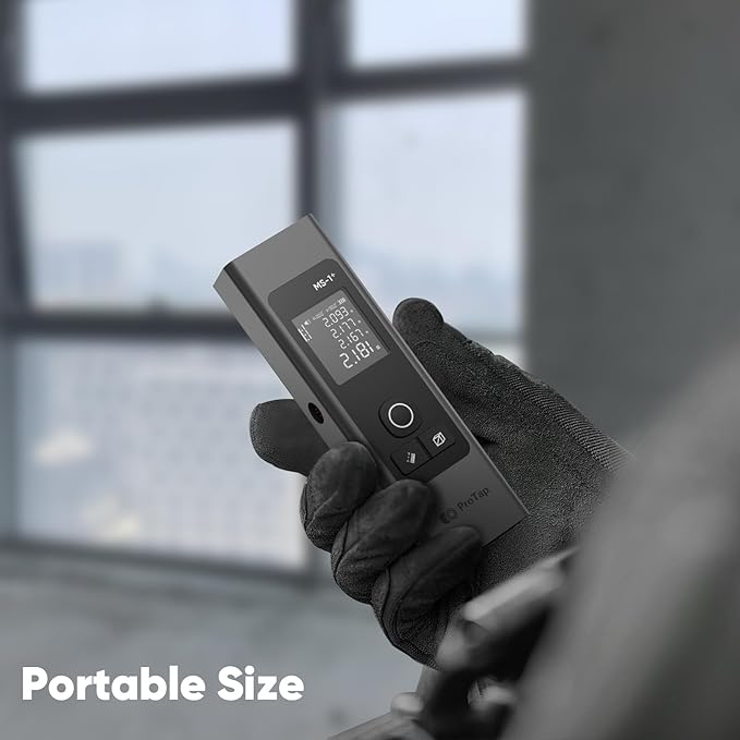 2-in-1 Laser Measure & Line Laser 165 FT - Distance Meter with Cross-Line, Laser Level with 3 Lasers Heads, 1.4" LCD, Type-C Rechargeable- Area/Volume/Pythagorean for Construction, Tiling, DIY