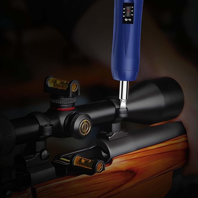 GOYOJO Torque Screwdriver 10–60 in-lbs, 1/4 Inch Drive Adjustable Torque Wrench Set with S2 Bits & Magnetic Holder, Gunsmithing, Electricians, Bike Repair and Mounting, Gifts for Men