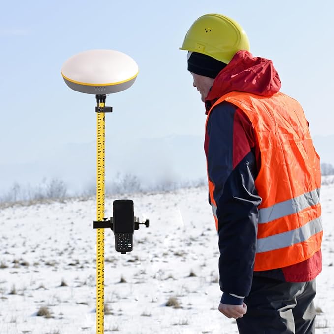 Aluminum GPS Pole, GPS Poles with Snap-Lock for Land Surveying & Engineering GPS/GNSS Accessory and Instruments (GLS26A)