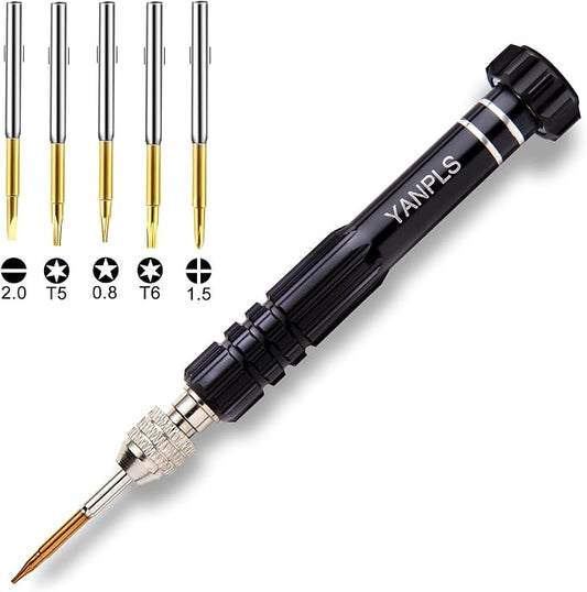 Small Screwdriver Watch Glasses Mini Set, Micro Precision Tiny Screwdriver Set Small Screwdriver Set for Electronics Eyeglass (black)