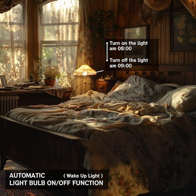 UCB Smart Light Bulbs 130W Equivalent, Color Changing Light Bulb, Work with Alexa Only, 16 Million Colors RGBWW, Music Sync, DIY Flash,1300LM A19 E26 Bluetooth Led Light Bulbs, No WiFi Required,4Pack