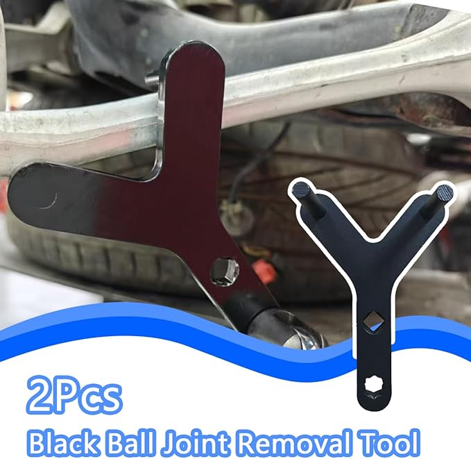 2Pcs lower Control Arm Prying Tool, Ball Joint Removal Tool, Lower Ball Joint Removal Tool, Universal Ball Joint Puller Kit for Car Truck SUV (Black)