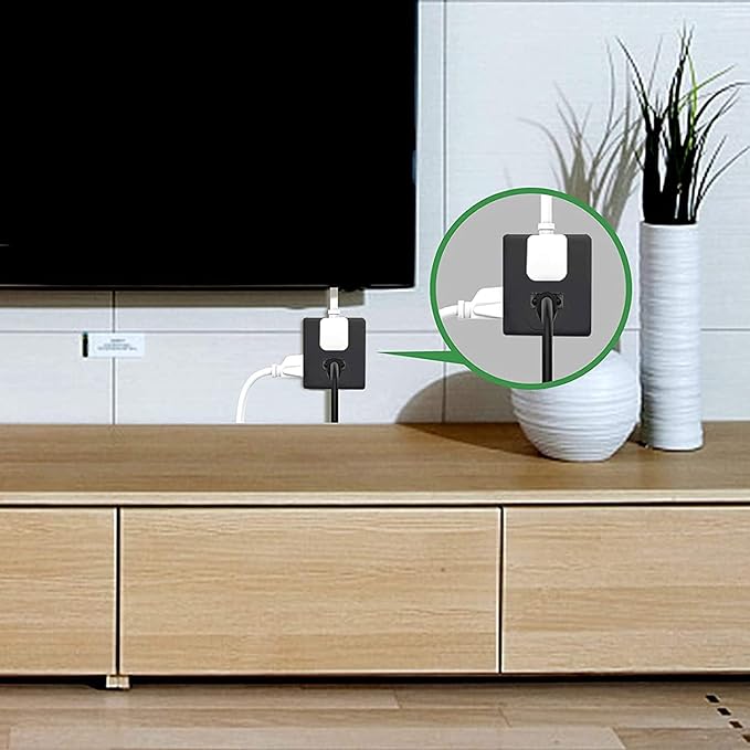 Outlet Extender, HICITY Multi Plug Outlet with 6 Electrical Outlets Adapter, 3-Prong Wall Outlet Tap for Cruise Ship Home Office Dorm, Black (2 Pack)