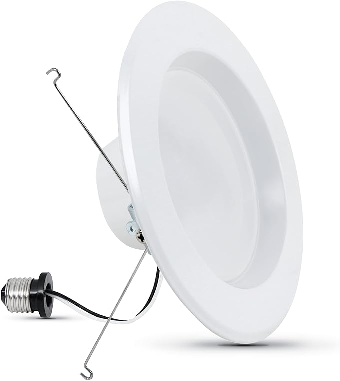 Feit Electric 5 Inch or 6 Inch LED Recessed Lighting Retrofit Downlights, 120 Watt Equivalent High Output, 2000 Lumen 5000K Daylight, Dimmable, 6 Pack LEDR56XHO/950CA/6