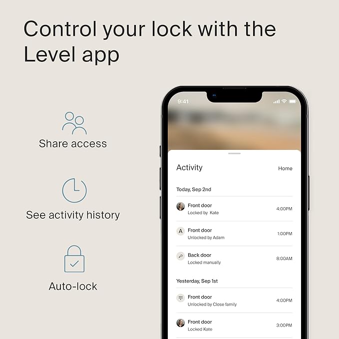 Level Bolt Smart Deadbolt with Keypad - Make Your Lock Smart & Keep Your Existing Hardware and Keys - Keyless Entry via Level App (iOS & Android) - Works with Apple Home