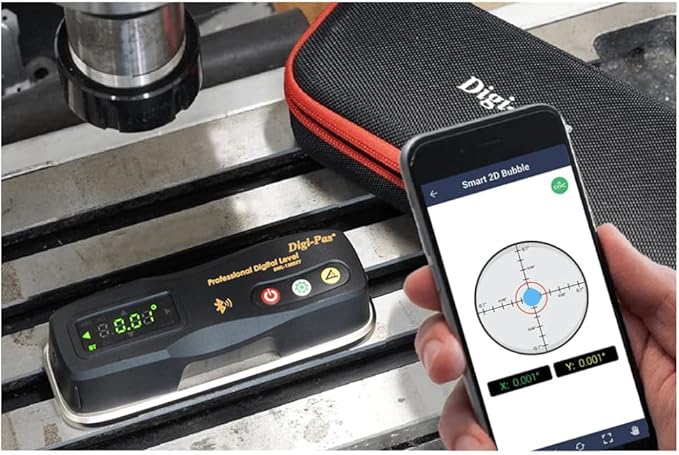 Digi-Pas 2-Axis Smart Machinist Level DWL1300XY Bluetooth 0.002"/ft (40 second) - 3 pack