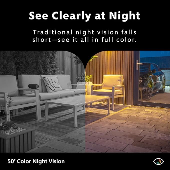 Swann AdvancedX™ Wired 4K Security Camera PoE Outdoor Dome, Color Night Vision, Smart AI Video Analytics/Alerts, Advanced Motion Detection