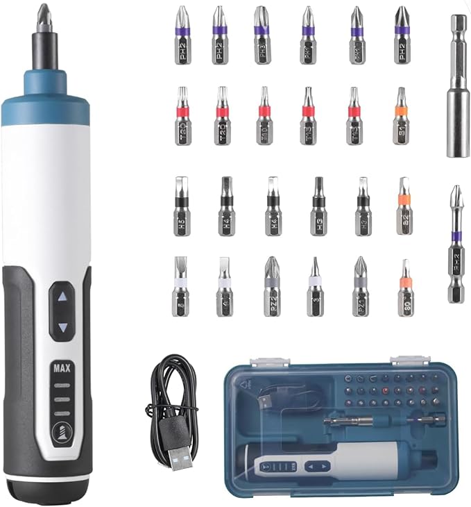 Mini Electric Screwdriver,Cordless Screwdriver Magnetic Bits,Precision Cordless Repair Tool for Phone, Camera, Laptop, Watch, Electronics Repair