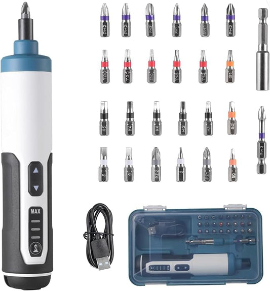Mini Electric Screwdriver,Cordless Screwdriver Magnetic Bits,Precision Cordless Repair Tool for Phone, Camera, Laptop, Watch, Electronics Repair